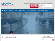 Tablet Screenshot of diamondplumbingsupply.com